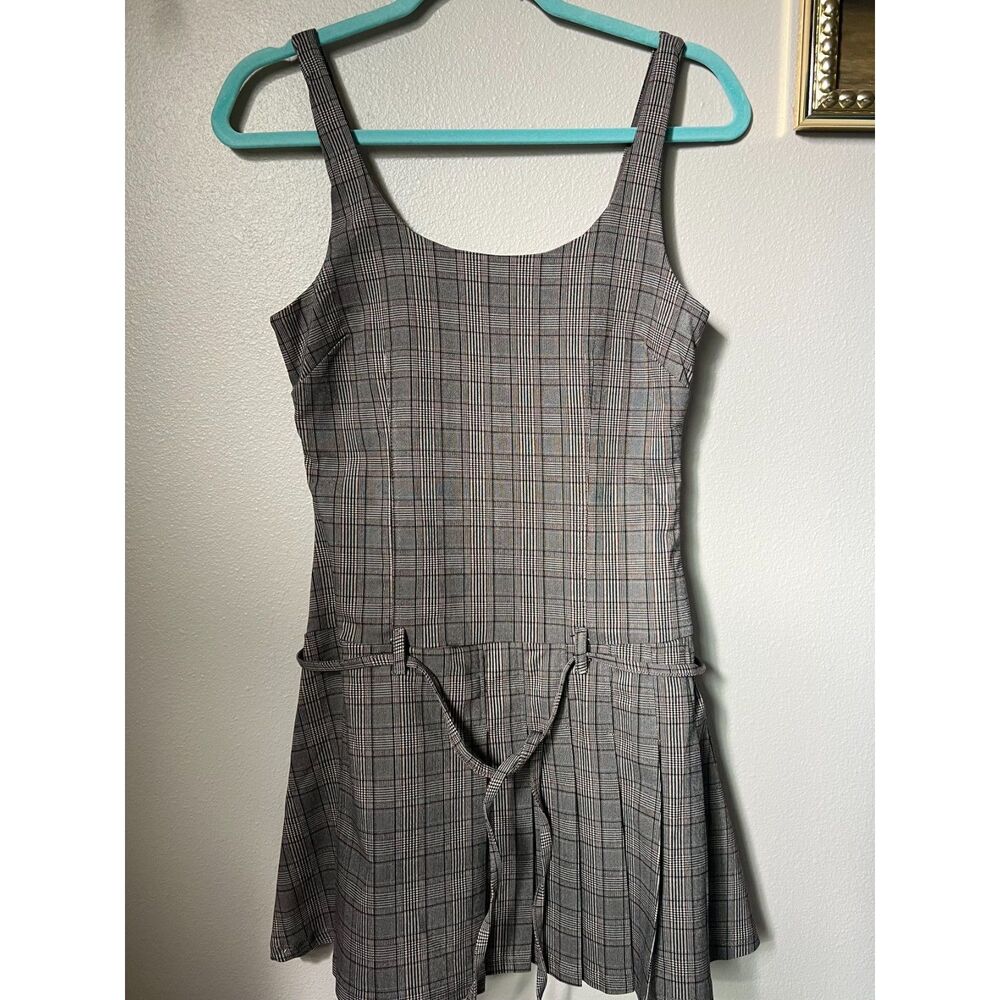 Plaid Pleated Dress